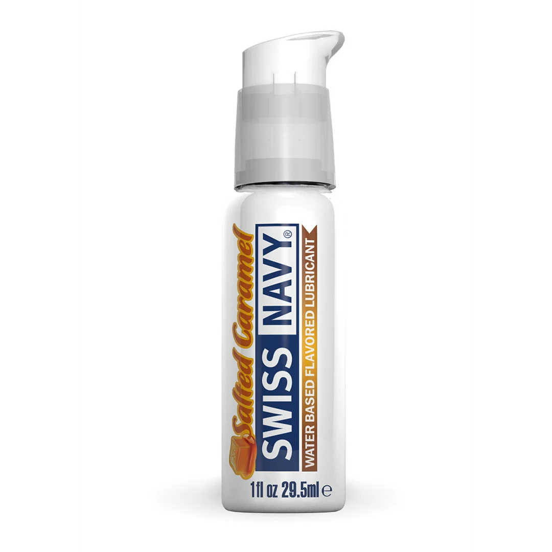 Lubrykant smakowy, lubrykant o smaku słonego karmelu, słony karmel, 30 ml, Swiss Navy - obrazek 1