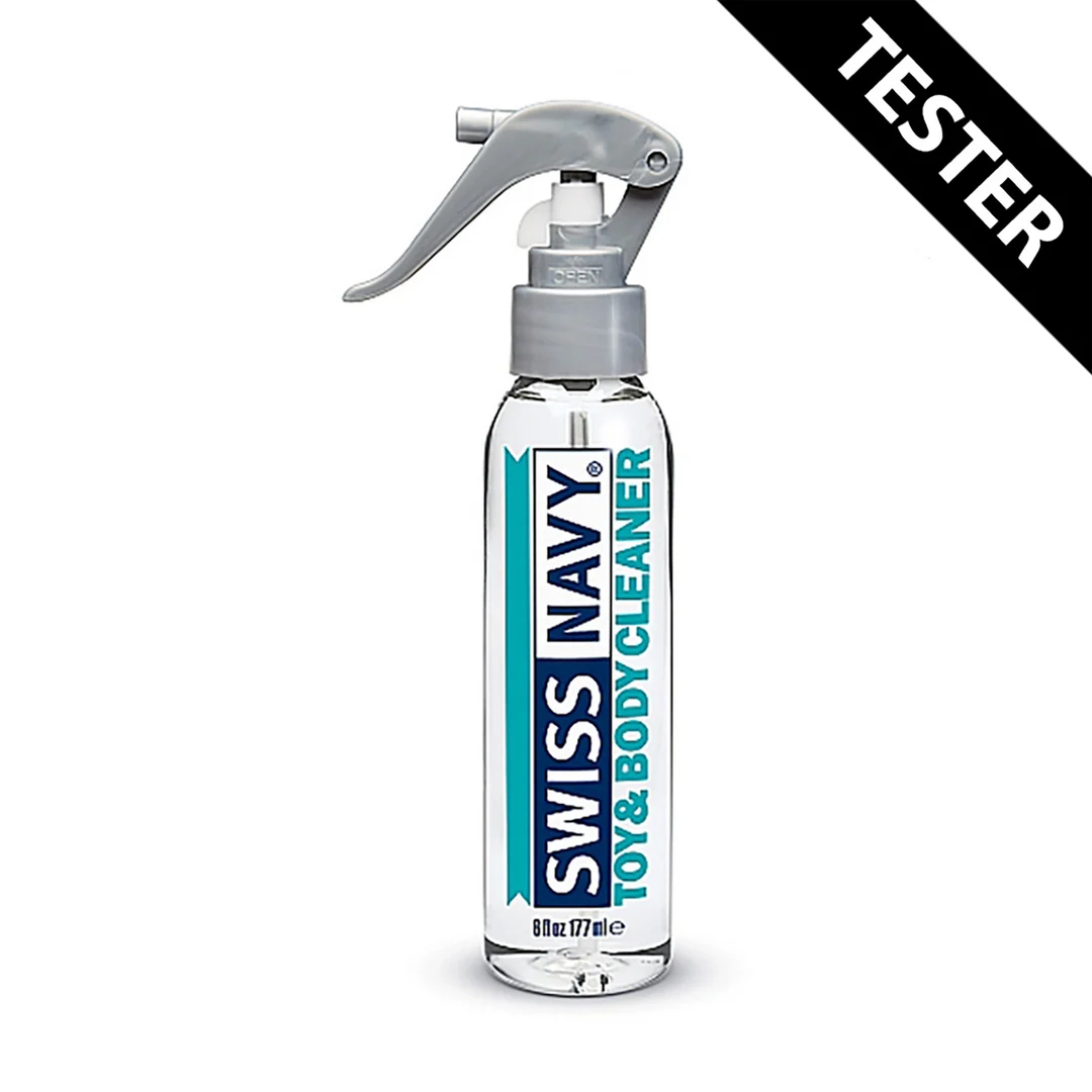 Środek do czyszczenia zabawek erotycznych i ciała – spray do czyszczenia zabawek i skóry, odpowiedni przy użyciu lubrykantu silikonowego – Swiss Navy – 177 ml / 6 fl oz – TESTER - obrazek 9