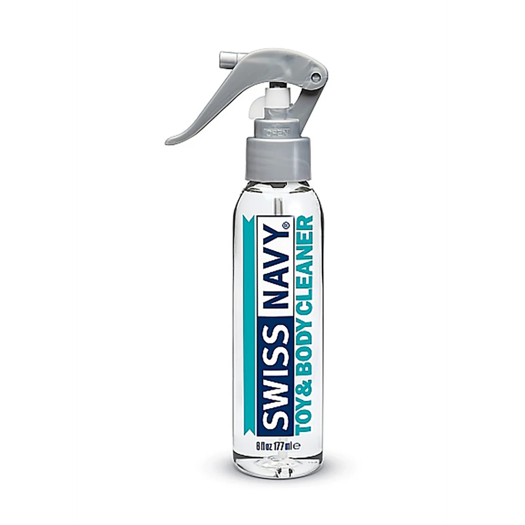Środek do czyszczenia zabawek erotycznych i ciała – spray do czyszczenia zabawek i skóry, odpowiedni przy użyciu lubrykantu silikonowego – Swiss Navy – 177 ml / 6 fl oz – TESTER - obrazek 3