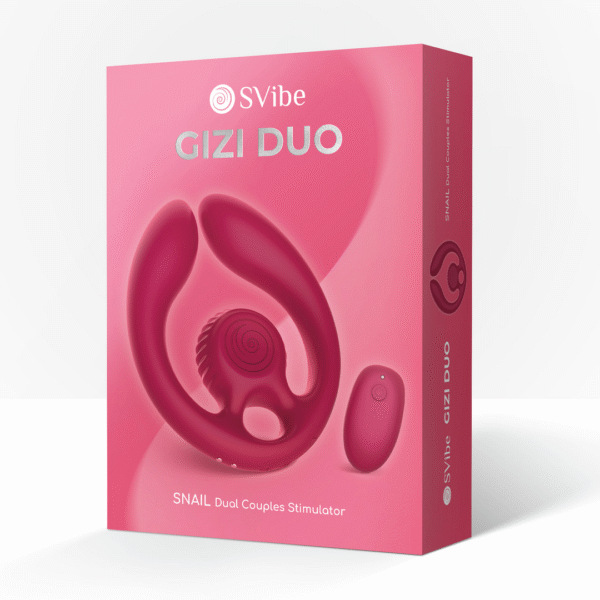 GIZI Duo stymulator dla par w kolorze bordowym