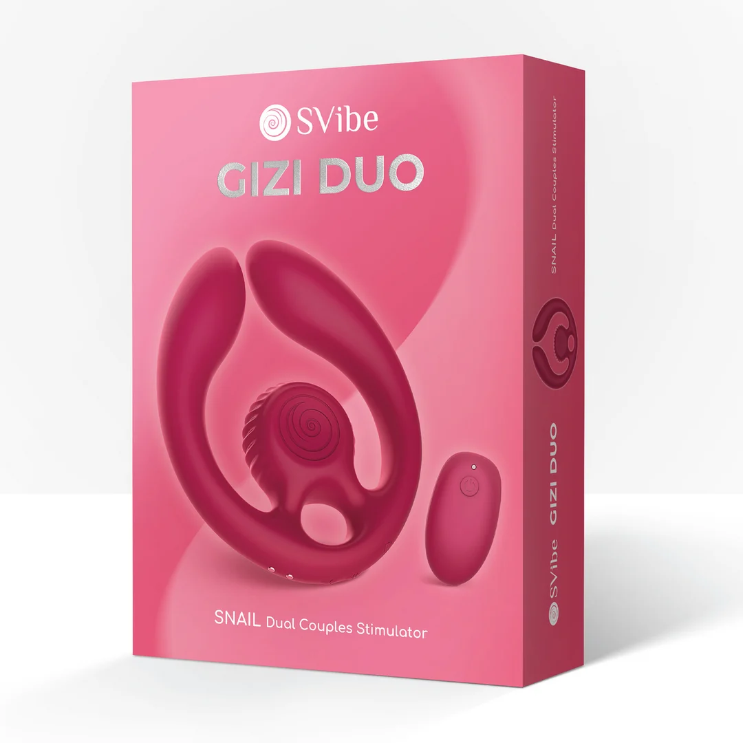 GIZI Duo stymulator dla par w kolorze bordowym - obrazek 1