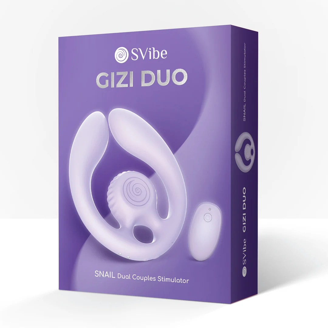 GIZI Duo stymulator dla par w kolorze bordowym - obrazek 7