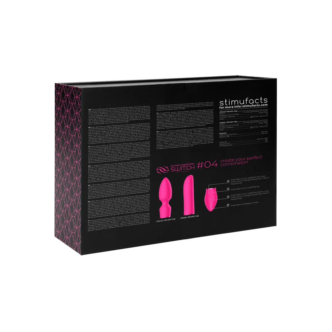 Wibrator Switch by Shots Pleasure Kit #4 z wymiennymi nakładkami - obrazek 1