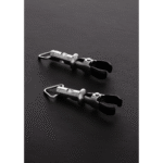 Zaciski BDSM na sutki z regulowanym naciskiem – 2 Barrel Tit Clamps with 3 Gemstones - obrazek 2