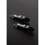Zaciski BDSM na sutki z regulowanym naciskiem – 2 Barrel Tit Clamps with 3 Gemstones - obrazek 3