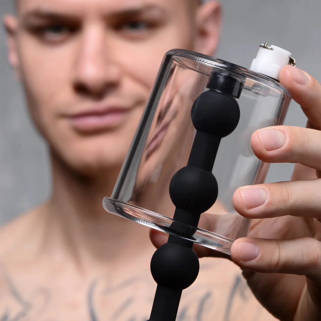 Cylinder Rosebud z czterema silikonowymi kulkami analnymi - obrazek 5