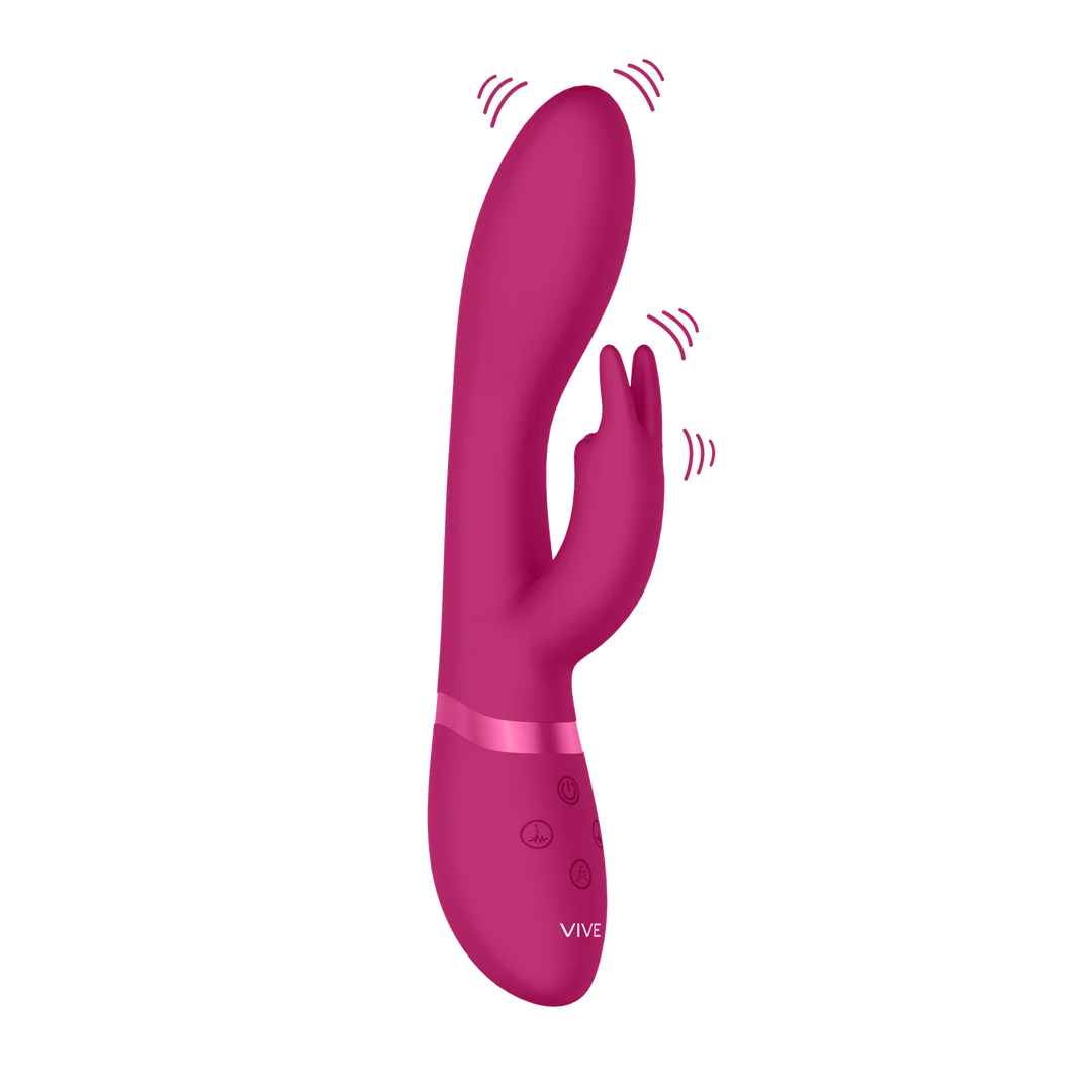 Wibrator typu rabbit – 10 trybów stymulacji punktu G i łechtaczki, ładowany i wodoodporny – VIVE by Shots, różowy VIVE by Shots - obrazek 9