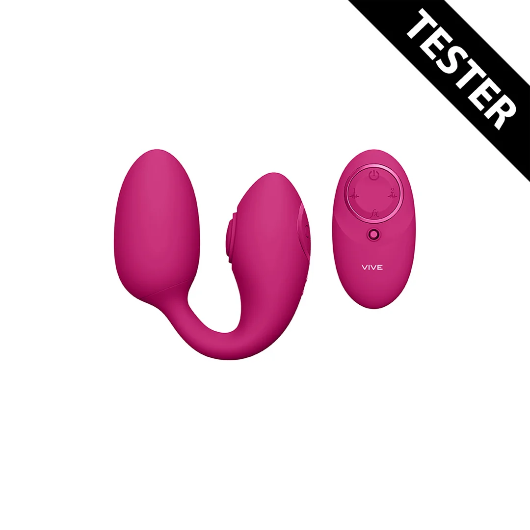 jajeczko wibrujące – podwójna stymulacja, 2 jajeczka i 10×10 trybów – VIVE Roze VIVE by Shots - obrazek 13