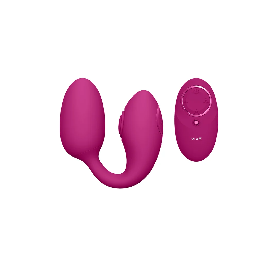 jajeczko wibrujące – podwójna stymulacja, 2 jajeczka i 10×10 trybów – VIVE Roze VIVE by Shots - obrazek 6