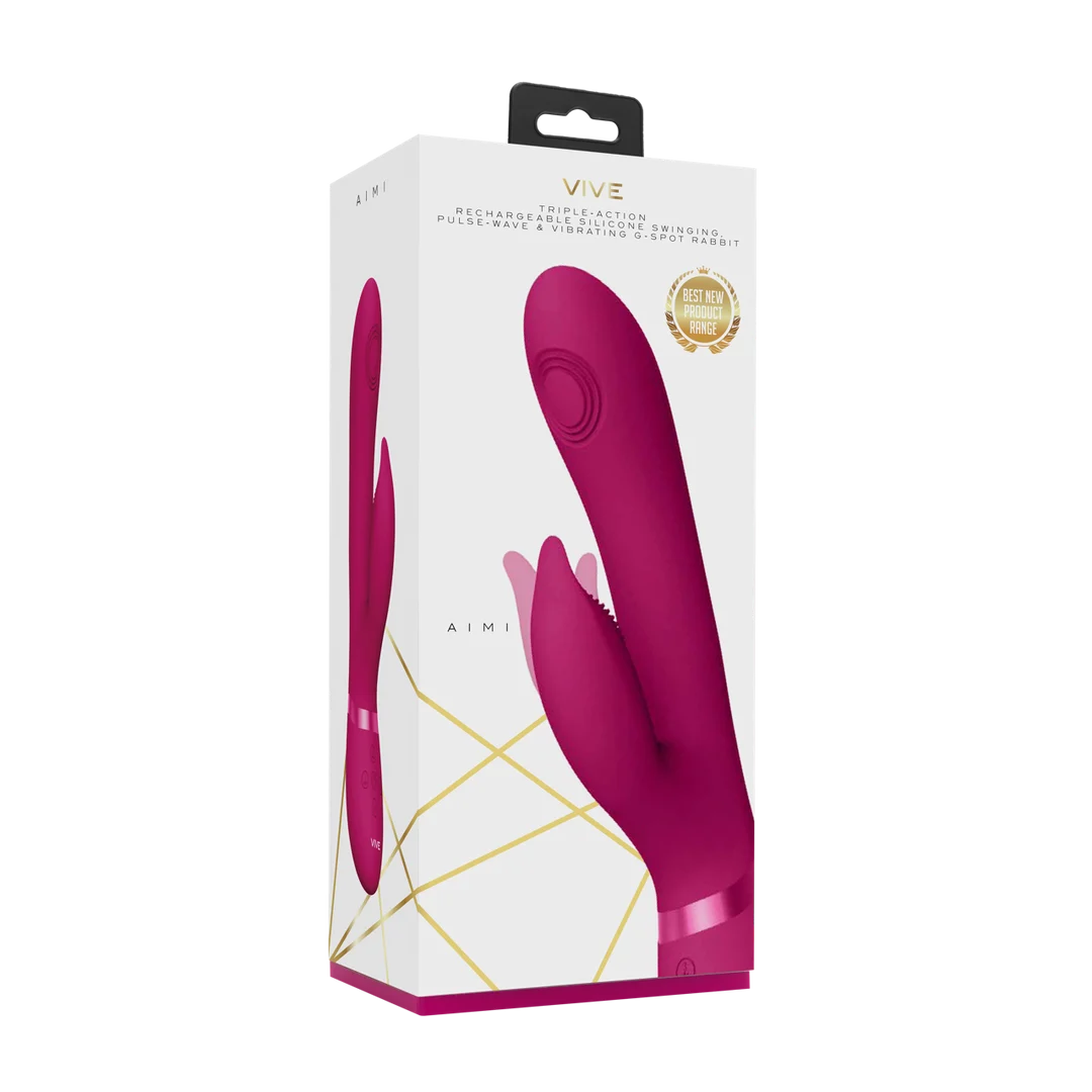 Wibrator typu rabbit — Pulse Wave do stymulacji punktu G i łechtaczki — VIVE fioletowy VIVE by Shots - obrazek 2