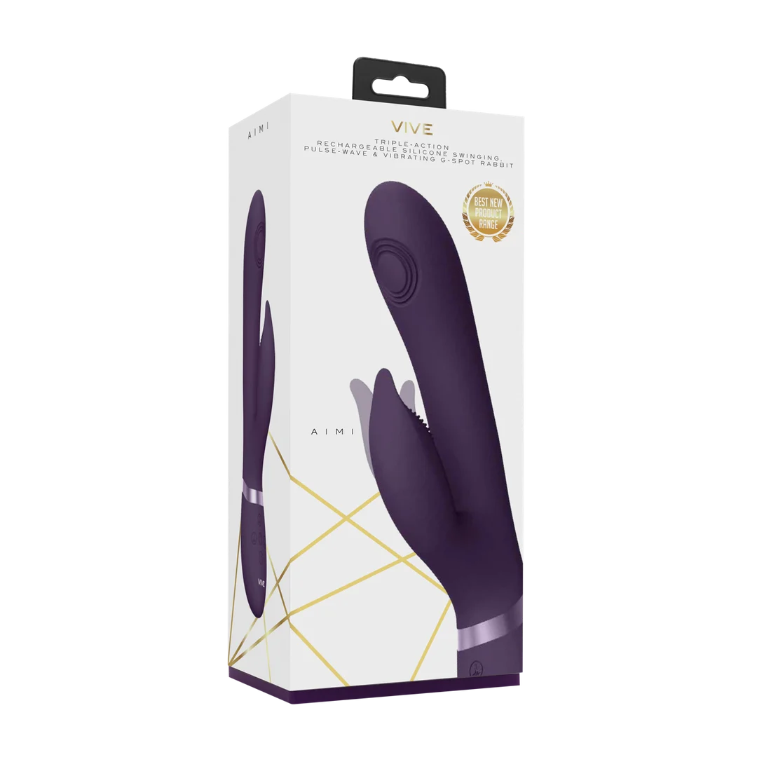 Wibrator typu rabbit — Pulse Wave do stymulacji punktu G i łechtaczki — VIVE fioletowy VIVE by Shots - obrazek 8