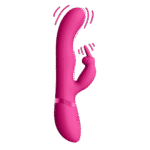 Wibrator typu rabbit z falą podwójnych pulsacji i przyciskiem orgazmu, VIVE by Shots, różowy, VIVE by Shots - obrazek 7